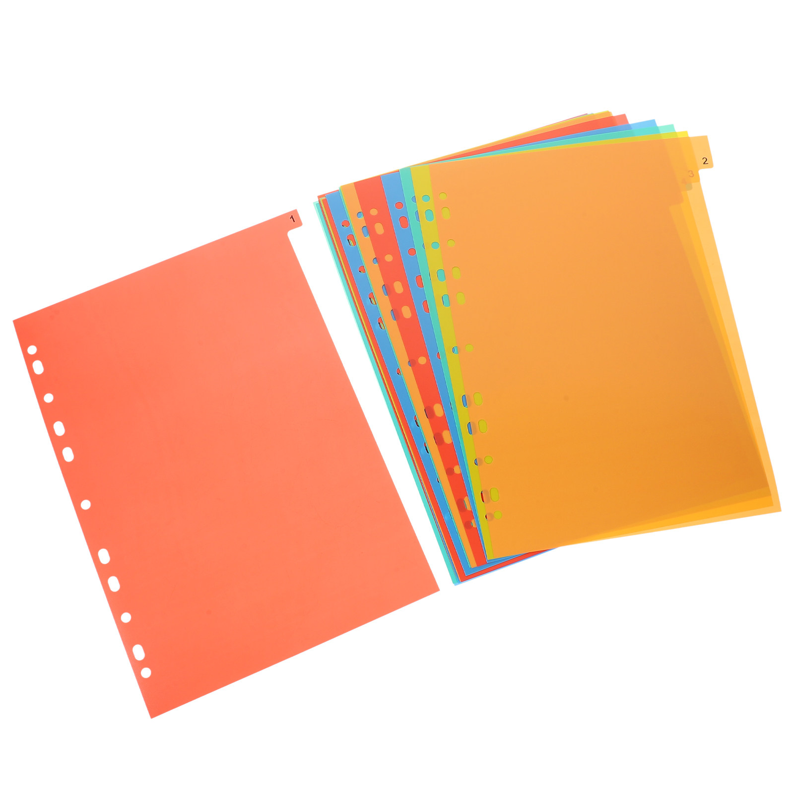 Tab Divider A4 - 20매 A4 플라스틱 바인더 디바이더(탭 포함)
