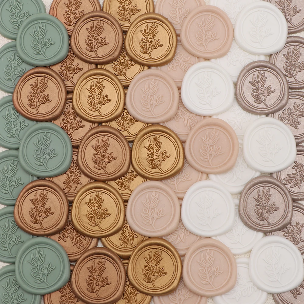 25 개/대 올리브 가지 잎이 많은 패턴 왁스 씰 스티 - Wax Seal Stamp Set 리뷰 및 가격