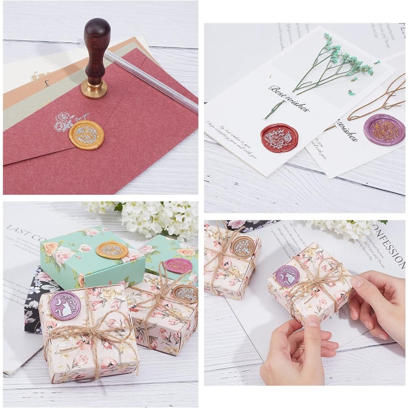 1 세트 성 왁스 인감 스탬프 불꽃 놀이 빈티지 씰링  - Wax Seal Stamp Set 리뷰 및 가격