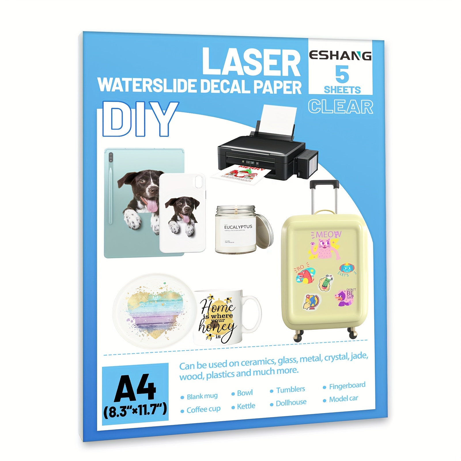 5장 A4 투명 워터슬라이드 데칼 용지, 프리미엄 워터 - Ink Blotter Paper 리뷰 및 가격